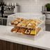 Thumbnail image #4 for Winco Acrylic Countertop Pastry Display Case, 21 x 18 x 12 Inch, Front Slant with Rear Access Door