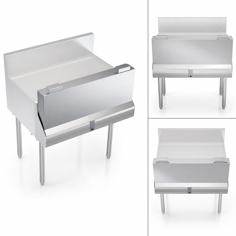 Product image #4 for Krowne Royal Series 30-Inch Single Speed Rail Locking Cover, Stainless Steel