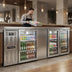 Thumbnail image #4 for Continental Refrigerator BB69NSSGDPT 69-Inch 4-Glass Door Pass-Thru Back Bar Cooler