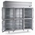 Thumbnail image #4 for Beverage-Air P Series 3-Section Top-Mount Reach-In Refrigerator with 6 Half-Glass Doors