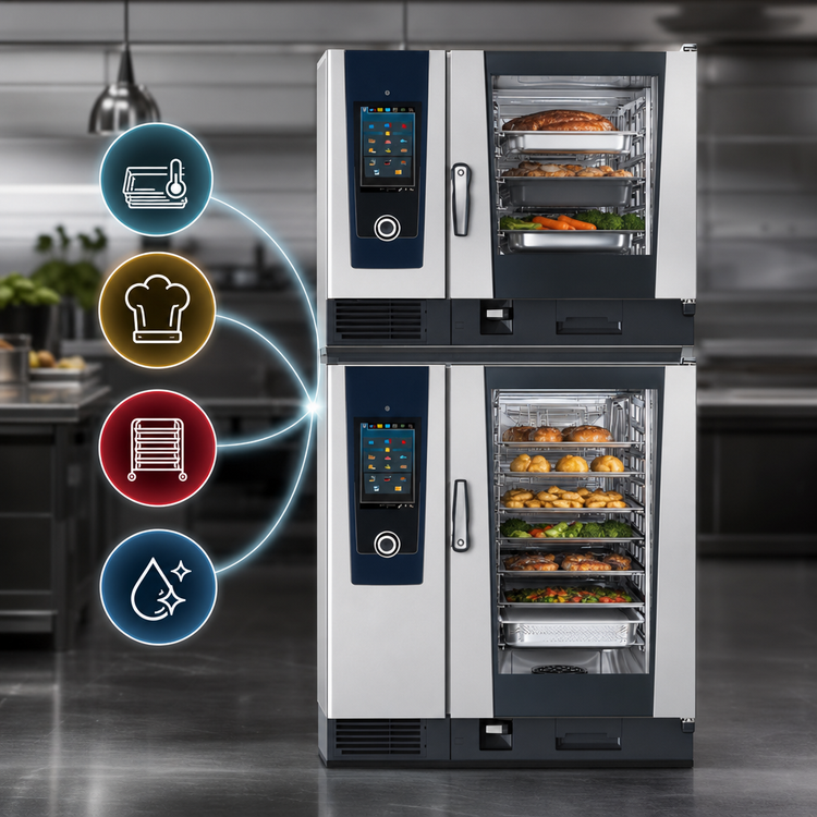 Product image #4 for RATIONAL iCombi Pro Double Stack Combi Oven, 6-Full Size Over 10-Full Size, Electric, 480V, 3-Phase