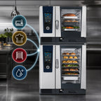 Thumbnail image #4 for RATIONAL Quick Ship ICP 6-FULL ON 10-FULL E 480V 3 PH-QS Double-Stack Electric Combi Oven, 6- over 10-Full-Size, Programmable, 480V 3-Phase
