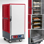 Thumbnail image #4 for Metro C5 Insulation Armour C537-CFS-U Mobile 3/4-Height Heated Holding & Proofing Cabinet, Red, 14 Sheet/26 Hotel Pan Capacity