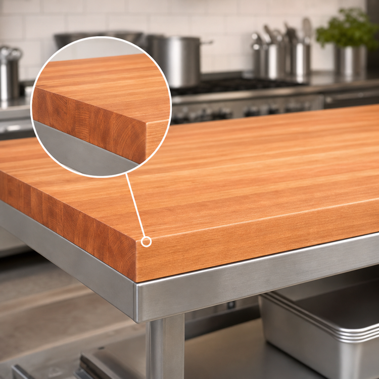 Product image #4 for Boos Block American Cherry Edge Grain Kitchen Countertop, 120 x 27 x 2-1/4 Inches, Penetrating Oil Finish