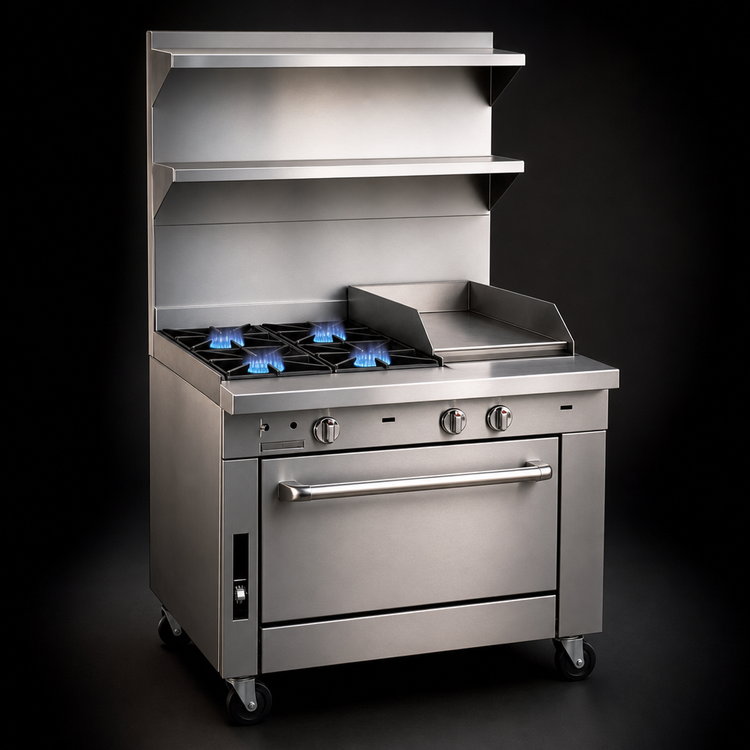 Product image #4 for Southbend Platinum 36-Inch Heavy Duty Gas Range with 4 Open Burners, 12-Inch Griddle, and Standard Oven