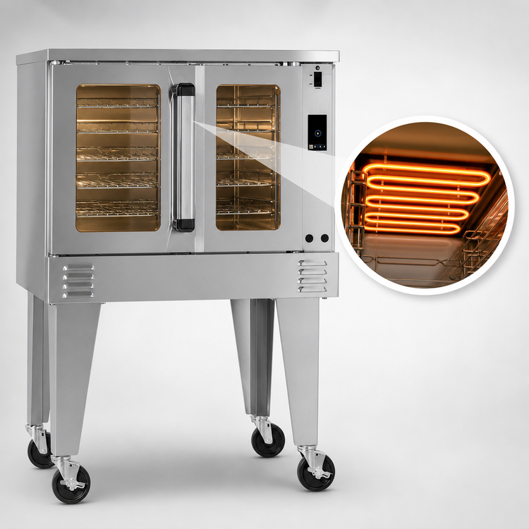 Product image #4 for Platinum Single Deck Standard Depth Electric Convection Oven, 7.5 kW, Touchscreen Controls