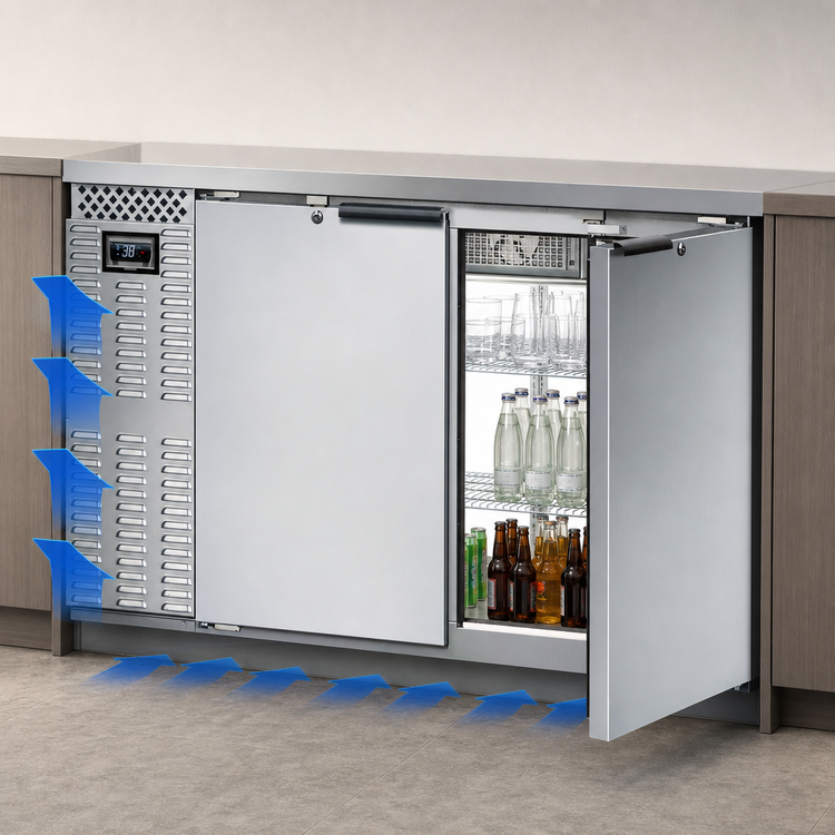 Product image #4 for Continental Refrigerator BB50NSSPT 50" Pass-Thru Back Bar Cooler with Stainless Steel Top