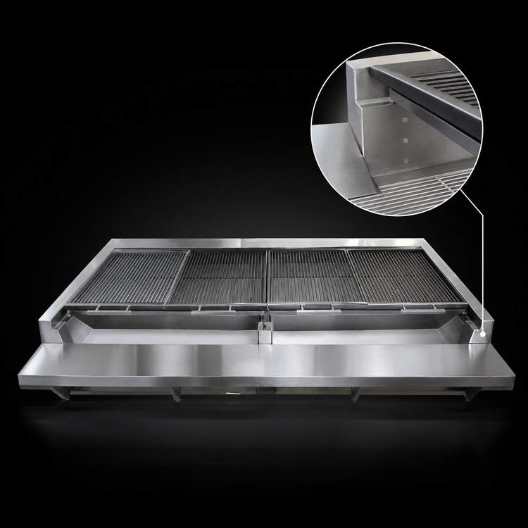 Product image #4 for Titan 60-Inch Modular Solid Fuel Broiler with Steel Bar Grates