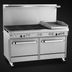 Thumbnail image #4 for Southbend Ultimate 60-Inch Commercial Gas Restaurant Range with 6 Open Burners, Right 24-Inch Griddle/Broiler, Convection Oven, and Cabinet Base