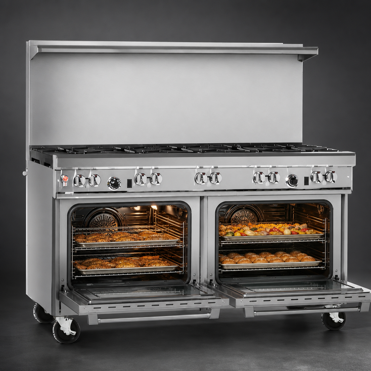 Product image #4 for Southbend Ultimate 60-Inch Gas Restaurant Range with 8 Burners and 2 Convection Ovens