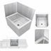 Thumbnail image #4 for John Boos 20 x 20 Rear/Left/Right Mop Sink Stainless Steel Wall Guard