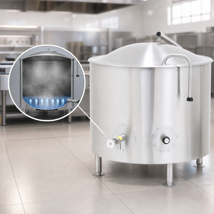 Product image #4 for Legion Low-Rim 20-Gallon Stationary Direct Steam Kettle