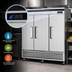 Thumbnail image #4 for Turbo Air Super Deluxe Three-Section Solid Door Reach-In Refrigerator, 64.1 Cu. Ft., Bottom Mount