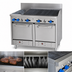 Thumbnail image #4 for Comstock-Castle 48-Inch Gas Range with 2 Open Burners, 36-Inch Char-Broiler, and 2 Space-Saver Ovens