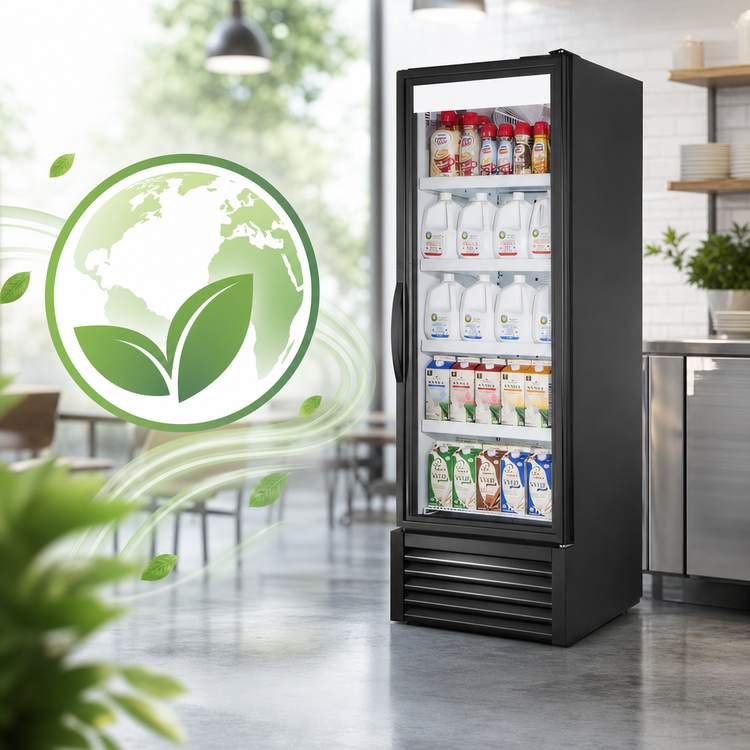 Product image #4 for True FLM-27~TSL01 Full-Length 1-Section Glass Door Refrigerator Merchandiser, 27 Inch, Self-Contained Bottom Mount