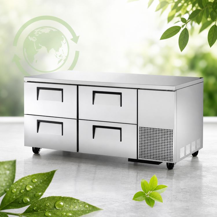 Product image #4 for True 67.25-Inch 2-Section 4-Drawer Deep Undercounter Refrigerator