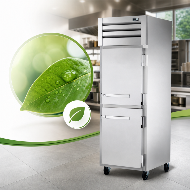 Product image #4 for True SPEC SERIES 1-Section Reach-In Refrigerator with 2 Stainless Steel Solid Half Swing Doors and Top-Mounted R290 Refrigeration