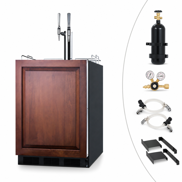 Product image #5 for Summit Commercial 24-Inch ADA Compliant Nitro Cold Brew Coffee Dispenser with Dual Tap Tower, 5.5 Cu. Ft., Built-In/Freestanding