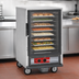 Thumbnail image #4 for Metro C5 1 Series Half-Height Mobile Non-Insulated Heated Holding Cabinet with Clear Polycarbonate Door and Lip Load Slides