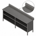 Thumbnail image #4 for John Boos Open Front Cabinet Base Stainless Steel Work Table with 5 Inch Backsplash, 120 x 24 Inch