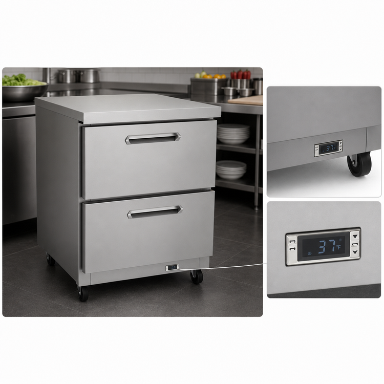 Product image #5 for Kelvinator Commercial 1-Section 2-Drawer Undercounter Refrigerator, 6.5 Cu. Ft., 27-Inch Wide
