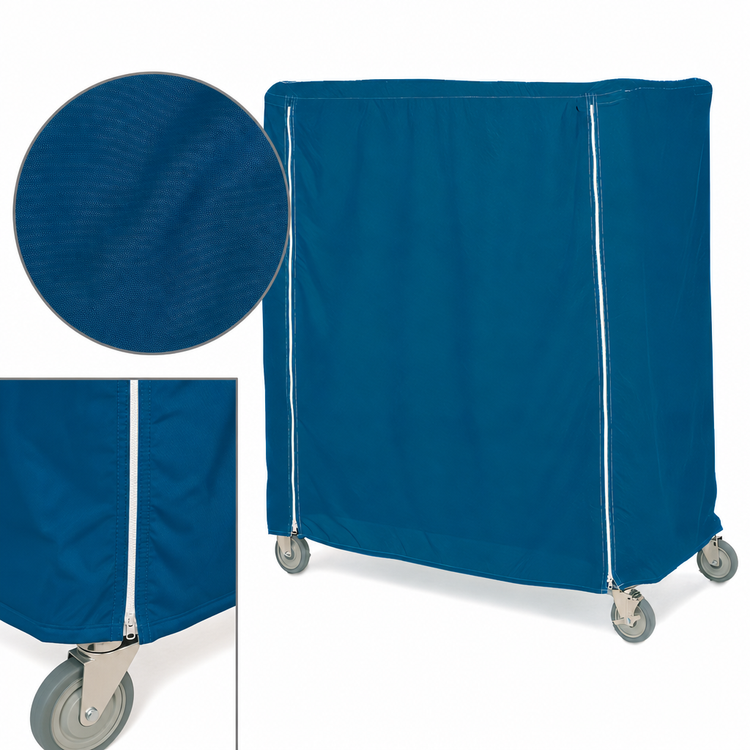 Product image #4 for Metro Queen Mary & Banquet Cart Cover, 72W x 24D x 62H, Mariner Blue