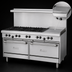 Thumbnail image #4 for Garland US Range U Series 60-Inch Gas Restaurant Range with 8 Open Burners, 12-Inch Griddle, Standard Oven, and Storage Base