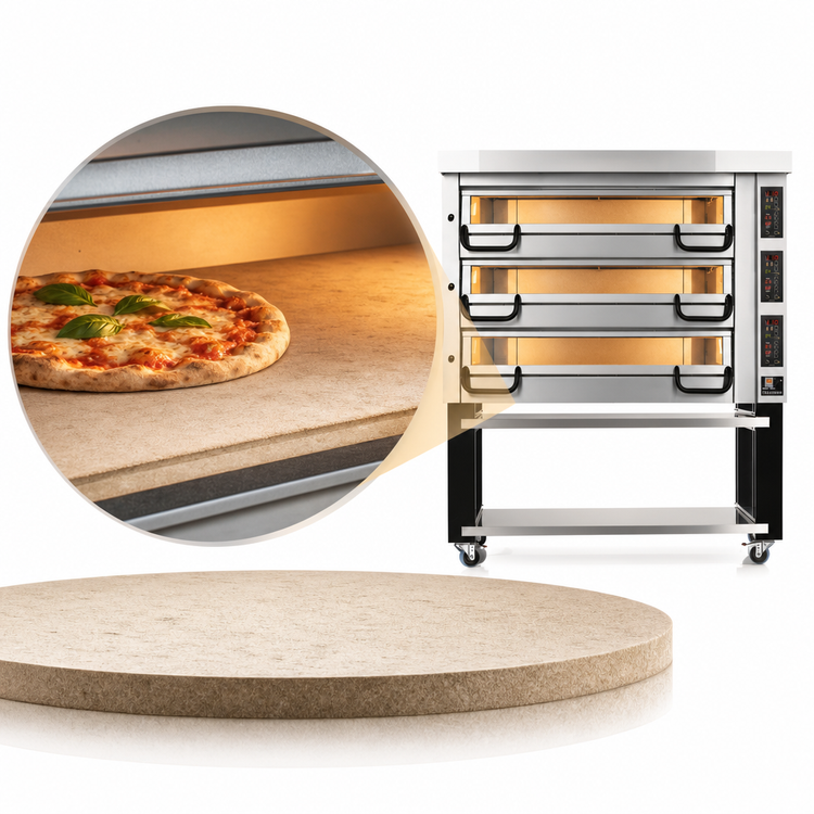 Product image #4 for PizzaMaster PM 843ED Triple-Deck Electric Pizza Oven with Hearth Stone Baking Surface