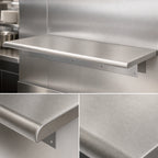 Thumbnail image #4 for BK Resources PTS-1836 36" x 18" Single Wall-Mounted Pass-Through Shelf, 304 Stainless Steel Top