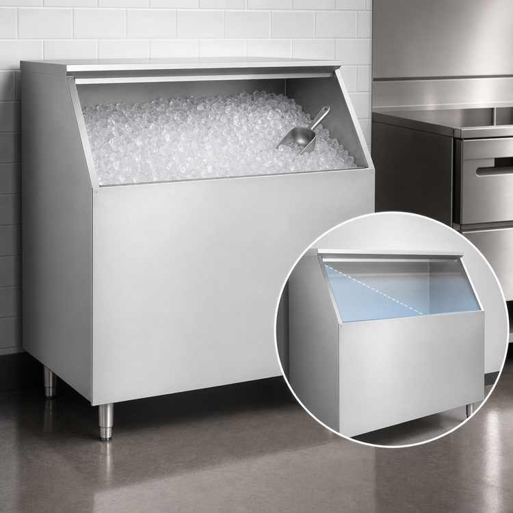 Product image #4 for Follett 30-Inch Wide Slope Front Ice Bin with 430 lb. Storage, Stainless Steel