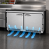 Thumbnail image #4 for Turbo Air PRO Series 2-Section Front Breathing Undercounter Refrigerator with Solid Doors