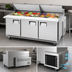 Thumbnail image #4 for Everest Refrigeration 71-1/8-Inch Mega-Top Three-Section Sandwich Prep Table with 30-Pan Opening