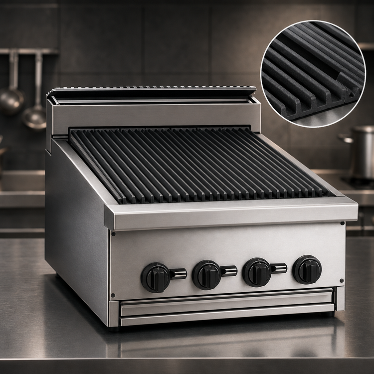 Product image #4 for Bistro 60-Inch Modular Gas Charbroiler Restaurant Range with Cast Iron Radiants and Grates