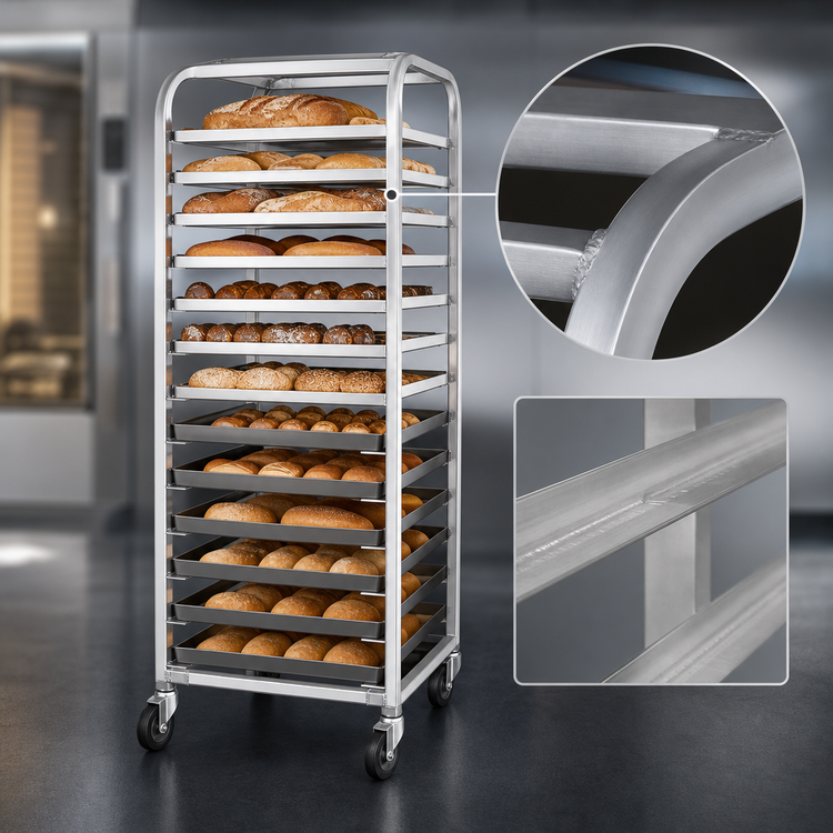 Product image #4 for Adamatic/Revent 1781C Roll-In Oven Rack, C-Lift, 8-Pan Capacity, Side Load
