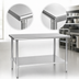 Thumbnail image #4 for Eagle Deluxe Series Stainless Steel Work Table with Adjustable Undershelf, 84 x 30 Inches