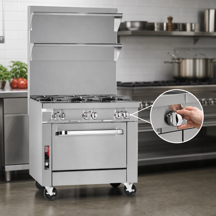 Product image #4 for Southbend Platinum Heavy Duty 12-Inch Gas Hot Top Range with Cabinet Base