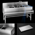 Thumbnail image #4 for Spec-Bar Three-Compartment Underbar Sink Unit with Right Drainboard, 72 x 19 Inch, 304 Stainless Steel