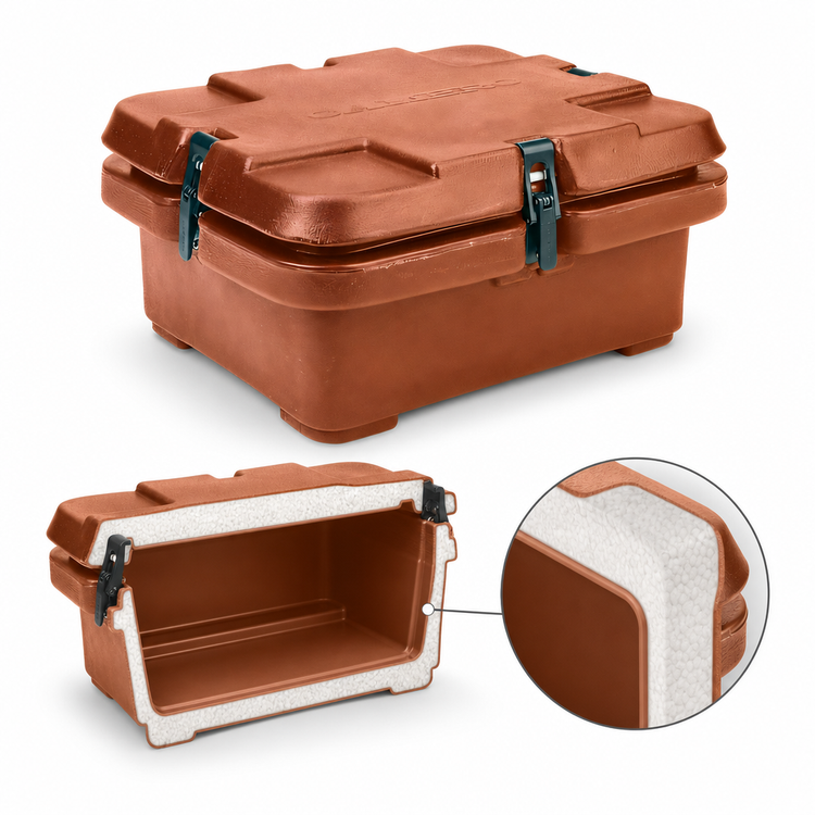 Product image #5 for Cambro Camcarrier® Top-Loading Half-Size Insulated Food Pan Carrier, Brick Red