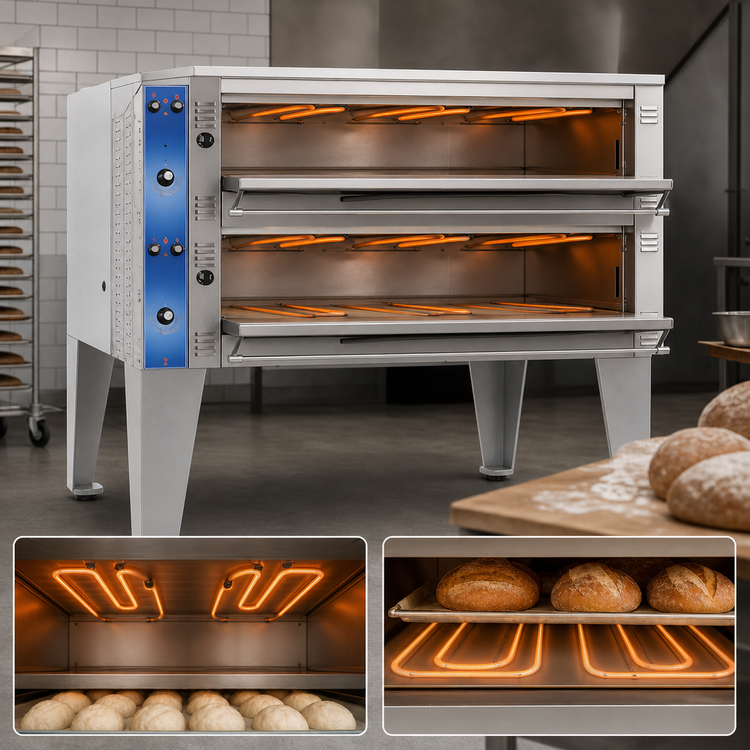 Product image #4 for Bakers Pride Super Deck Series Electric Two-Deck Bake Deck Oven with 57 x 36 Inch Cavities