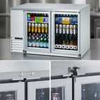 Thumbnail image #4 for Everest Refrigeration EBB59G-SS Two-Section Back Bar Refrigerator, 57.75 in, 20 cu. ft., Glass Hinged Locking Doors, Stainless Steel