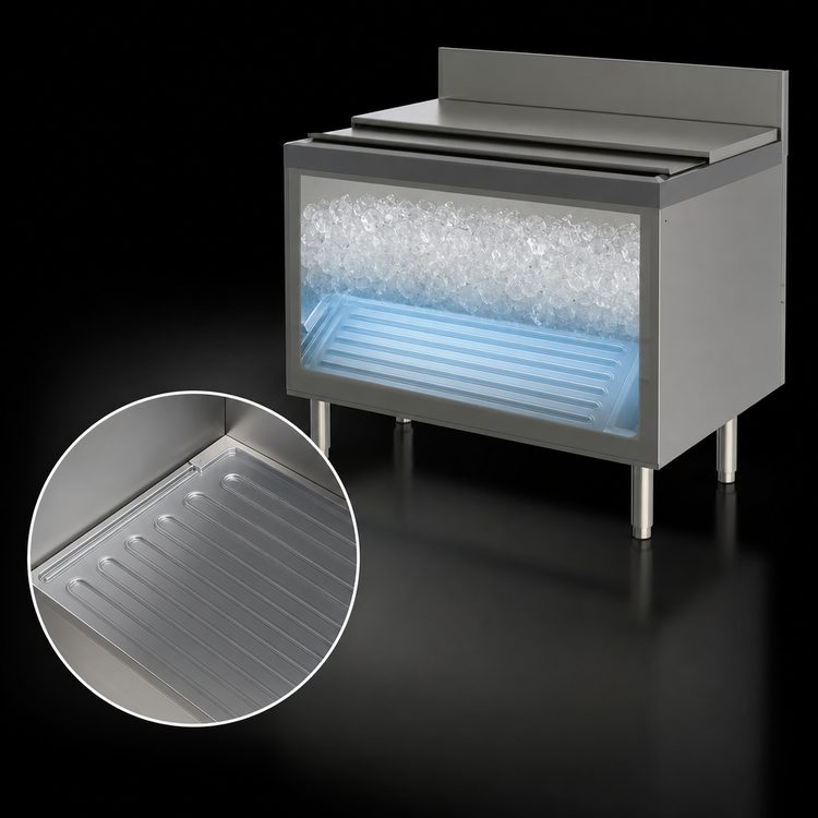 Product image #4 for Top Shelf TSF Series Modular Full-Depth Underbar Ice Bin/Cocktail Unit with 10-Circuit Cold Plate, 30-Inch Wide