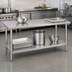 Thumbnail image #4 for Duke 108-Inch x 30-Inch Stainless Steel Work Table with Undershelf, Flat Top