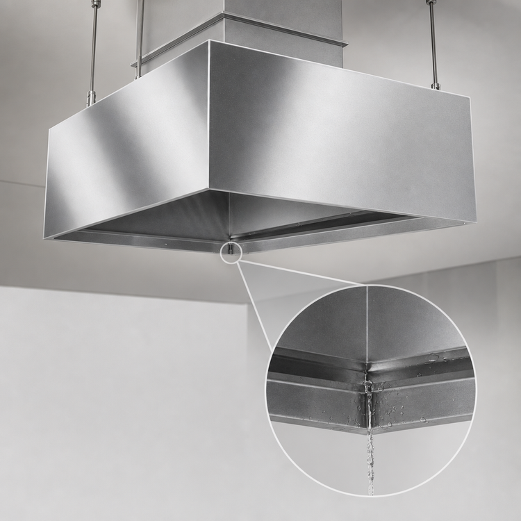 Product image #4 for SpecAir 42-Inch x 42-Inch Condensate Hood with Exhaust Duct, Ceiling Mount