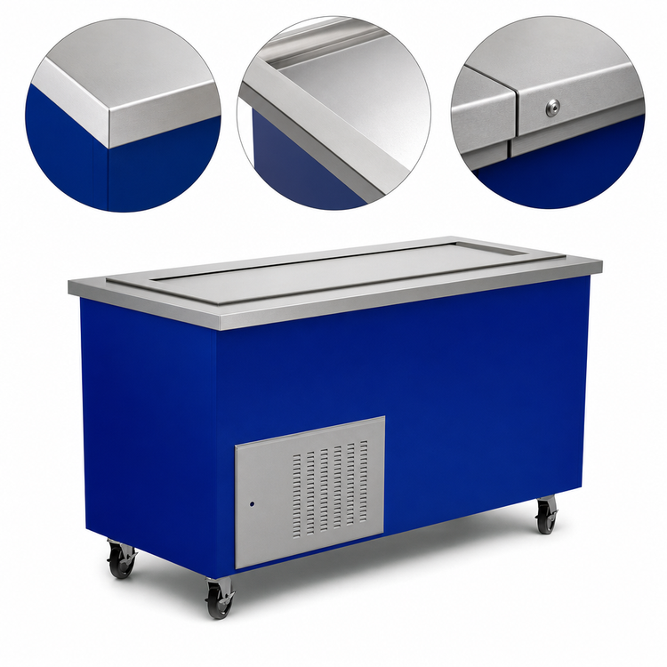 Product image #4 for Randell RS FGC-RFT-5 72 Inch Mobile Modular Enclosed Base Frost Top Serving Station
