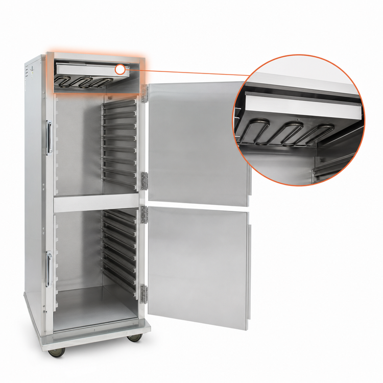 Product image #4 for Cres Cor Mobile Insulated Correctional Hot Holding Cabinet with Dutch Doors, 12 Pan Capacity, 120V