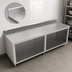 Thumbnail image #4 for John Boos Stainless Steel Open Front Cabinet Base Work Table with 16-Gauge 300 Series Top and 5-Inch Backsplash, 132 x 30 Inches