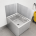 Thumbnail image #4 for John Boos Rear Mop Sink Wainscoting Wall Guard, 24 x 24, Stainless Steel