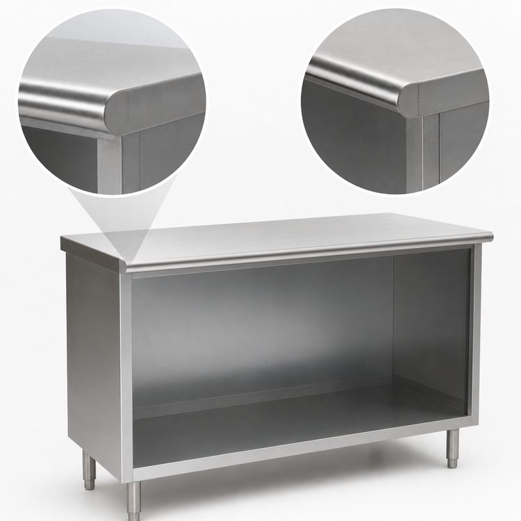 Product image #4 for Eagle Spec-Master 96-Inch x 30-Inch Open Front Stainless Steel Cabinet Base Work Table