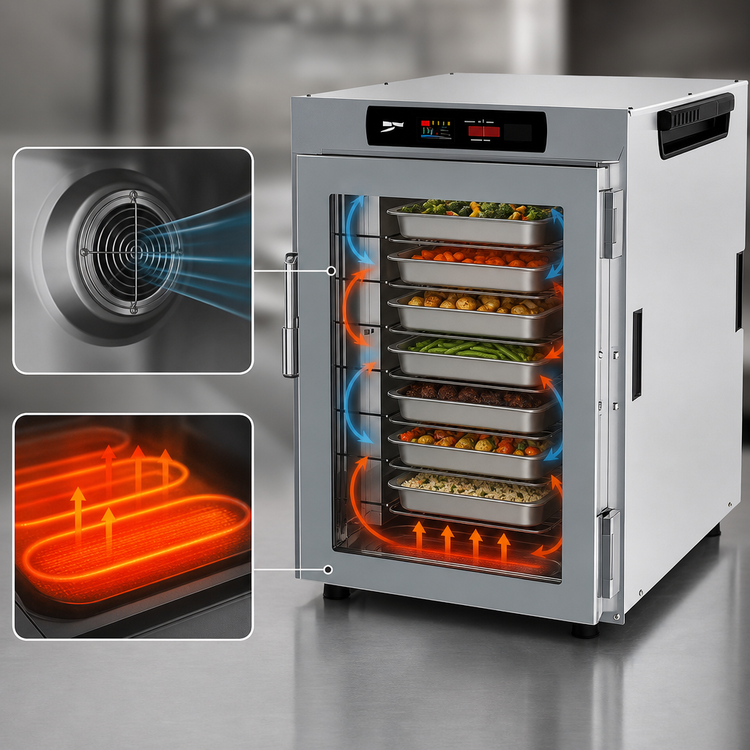 Product image #5 for Metro HotBlox Wide 8-Pan Countertop Hot Food Holding Cabinet with Clear Door and Digital Touchscreen Controls