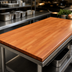 Thumbnail image #4 for Boos Block Blended Edge Grain American Cherry Kitchen Countertop with Varnique Finish - 72